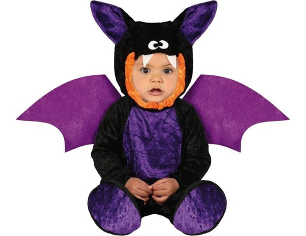 Costume Carnevale pipistrello viola travestimento neonato 12-24 mesi...