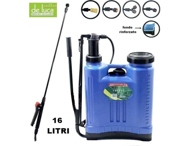 Spruzzatore a pompa spruzzino irroratore nebulizzatore a zaino 16 lt giardino...