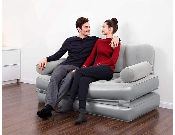 Bestway Divano Letto gonfiabile Con Sacca e Pompa 3 in 1 188x152x64cm...
