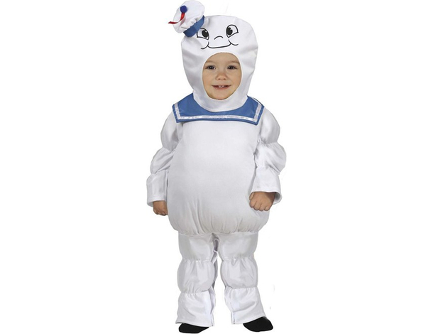 Costume Carnevale Ghostbusters Acchiappafantasmi Marshmallow Neonato 12-24...