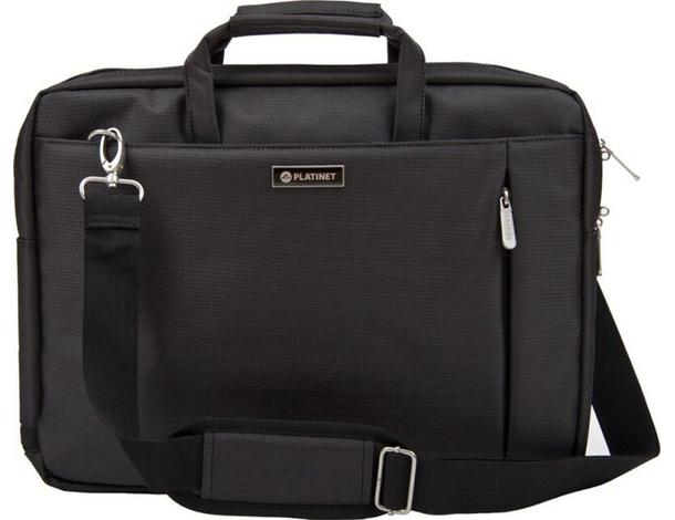 Tracolla porta notebook 15.6'' leggero con zip ai lati e cinghia Platinet...