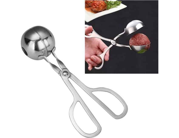 Pinza per polpette crocchette e arancini diametro 45mm utensile acciaio cromato