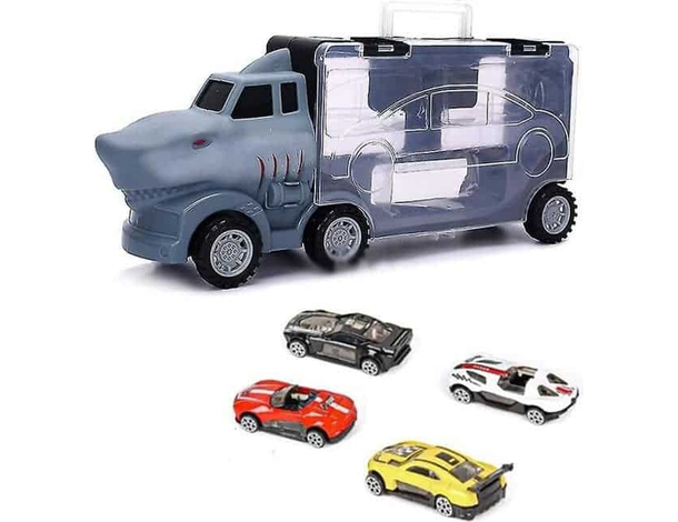 Camion Porta Auto Forma Squalo Bisarca Auto Moto Quad Giocattolo per Bambini