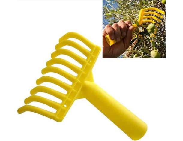 10x Rastrelli Raccolta Olive Pettine 9 Denti Foro per Manico Rastrello Plastica