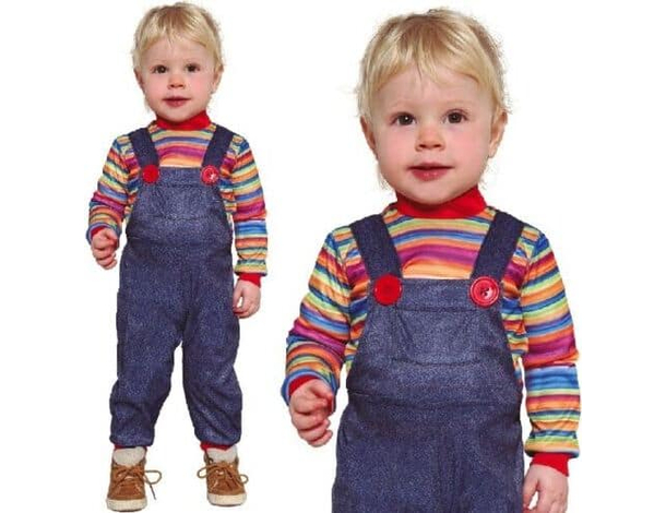 Costume Carnevale horror Chucky la bambola assassina bambino 12-24 mesi...