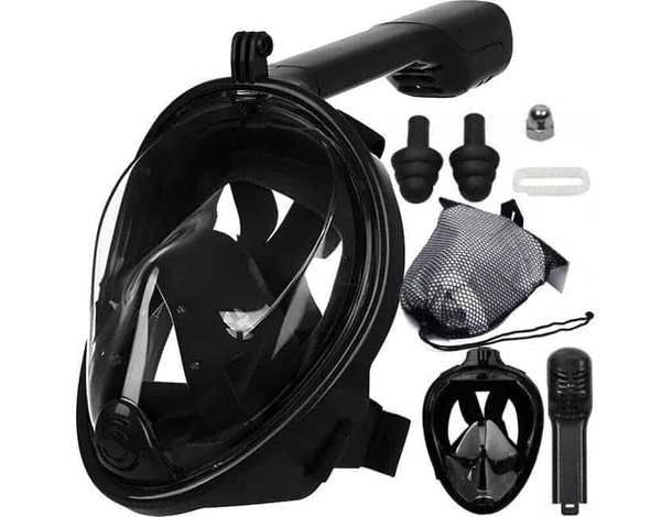 Maschera Snorkeling Panoramica Integrale SUB Immersione Boccaglio Vari Colori...