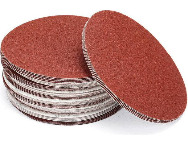 Dischi Abrasivi velcrati velcro 150mm no Foro Forati a Strappo Carta Abrasiva...
