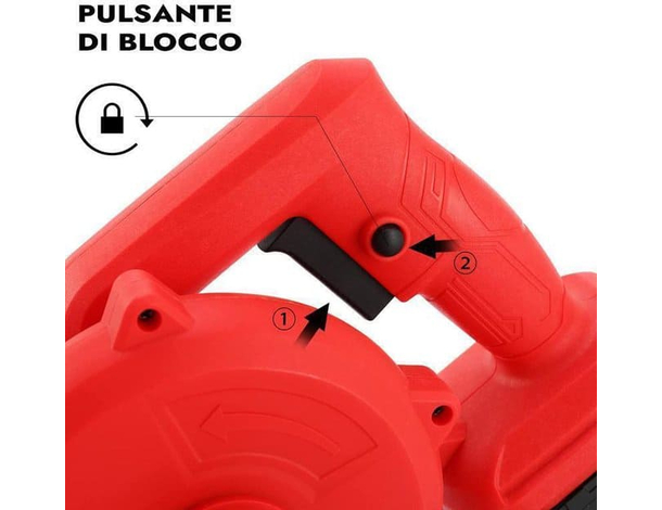 Soffiatore a Batteria per foglie 48V 5Ah + Aspiratore 2in1 senza fili...