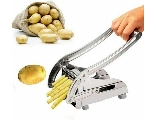 Cippatrice Taglia Patate Patatine Fritte a Chips 2 Dimensioni con Lame Acciaio