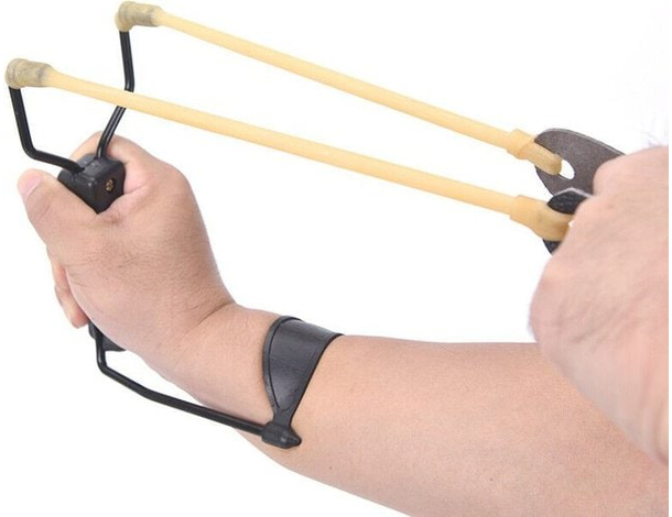 Fionda Di Precisione Professionale o da Gioco con Appoggio Avanbraccio Caccia...