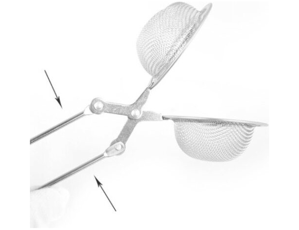 Filtro infusore in acciaio 50 mm a maglie fini per tisane thè aromi con...