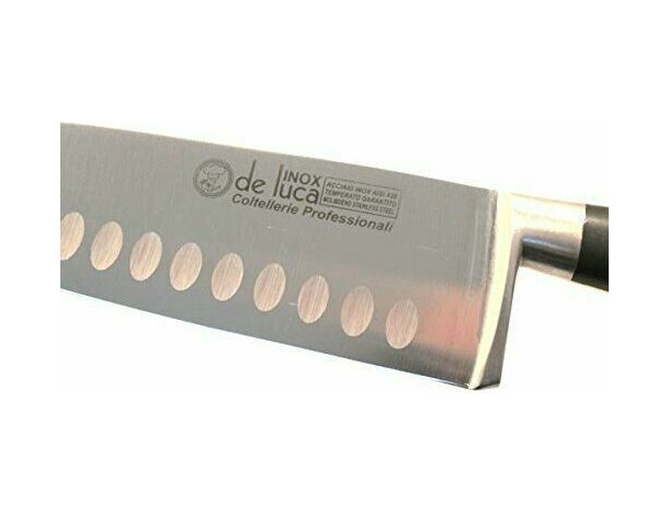 Ceppo in legno massello porta coltelli 5 pezzi coltello inox 'Linea Forgiato'...