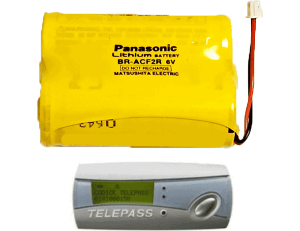 Batteria Pila di ricambio per TELEPASS TR Panasonic BR-ACF2R 6V 2200mAh