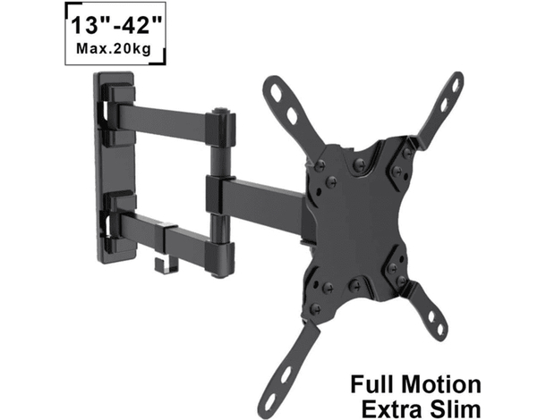 Supporto TV 13-42 Full Motion Extra Slim LCD LED PLASMA max 20 Kg SUPSTV010...