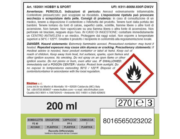 Spray Lubrificante Multiuso Multifunzione Disossidante 200ml Bici Armi 2