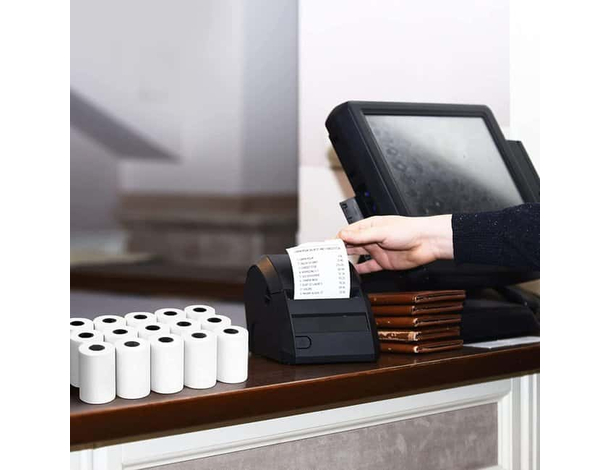 10x Rotoli Termici 57mmx20mt Carta Termica 12mm Omologati Registratore Cassa...