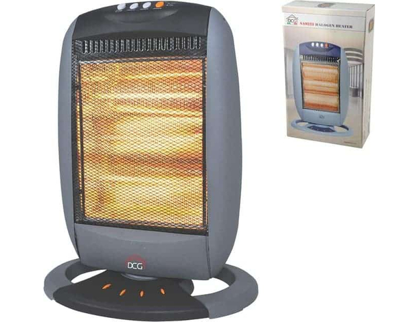 Stufa Elettrica Alogena Oscillante 1200W Protezione Basso Consumo 3 Potenze...