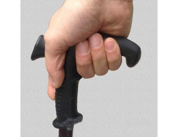 Bastone Da Passeggio Per Anziani Disabili Lunghezza 90cm Nero e Argento (Nero...