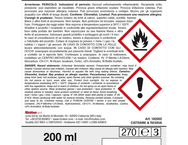 Spray Elimina Rimuovi Residui Resina Catrame per Auto Moto Camper 200ml 2