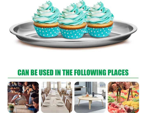 5x Vassoio Piatto Ovale In Acciaio Inox Portata Servizio Cucina da 23 a 45 cm...