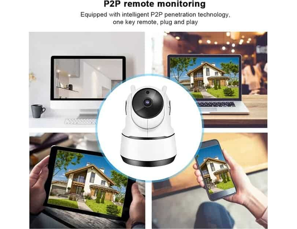 Telecamera 1080P HD Wireless Interna SD Camera Motorizzata IR Infrarossi...