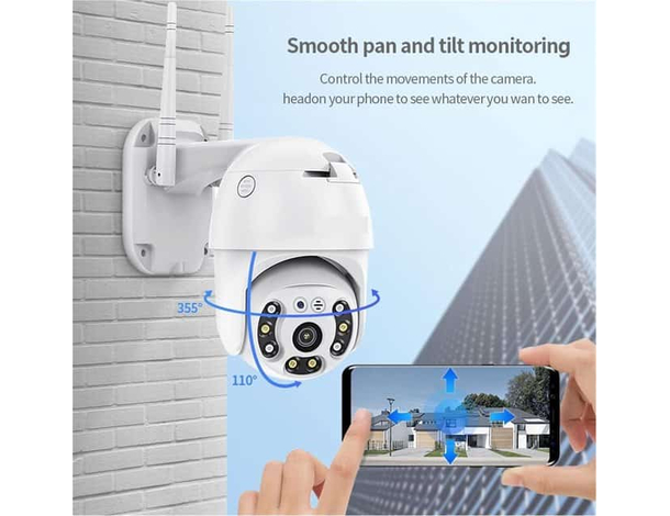 Telecamera IP CAM PTZ WIFI Camera Dome Wireless Esterno Videocamera HD...