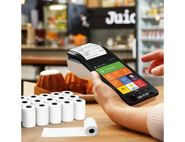 10x Rotoli Termici 57mmx20mt Carta Termica 12mm Omologati Registratore Cassa...