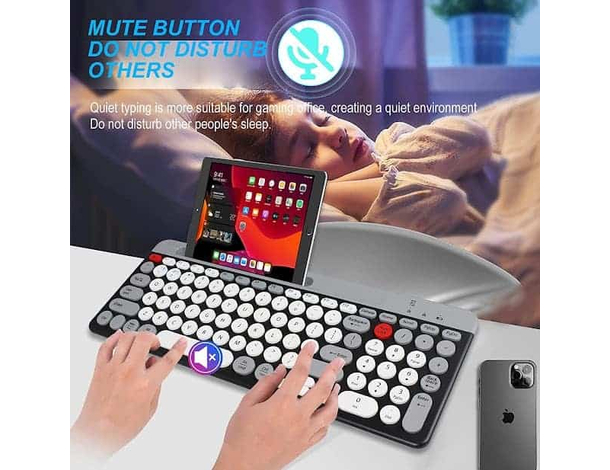 Tastiera Bluetooth Ultra Slim Wireless Compatibile Windows MAC iOs Android 5