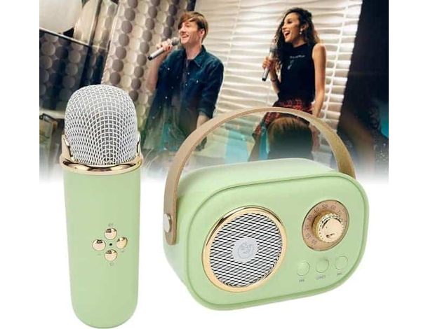 Mini Cassa Portatile Speaker Wireless Microfono Bluetooth Altoparlante Effetti