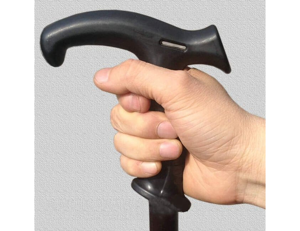 Bastone Da Passeggio Per Anziani Disabili Lunghezza 90cm Nero e Argento (Nero...