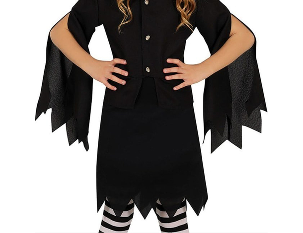 Costume Carnevale Strega di Salem travestimento per bambina 3-12 anni...
