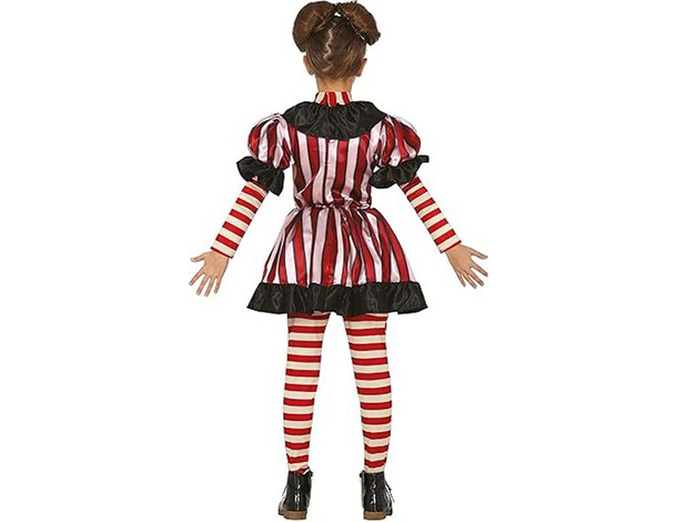 Costume Carnevale pagliaccio assassino travestimento horror bambina 3-12 anni...
