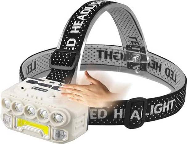 Torcia Lampada Frontale da Testa Ricaricabile Luce Led per Pesca Caccia Potente