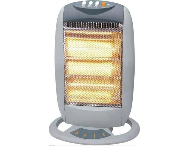 Stufa Elettrica Alogena Oscillante Quarzo 400-800-1200W Basso Consumo 3 Potenze