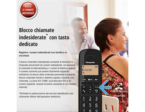 Telefono Cordless Panasonic KX-TGB610 DECT ID Chiamate Digitale Più Colori 4