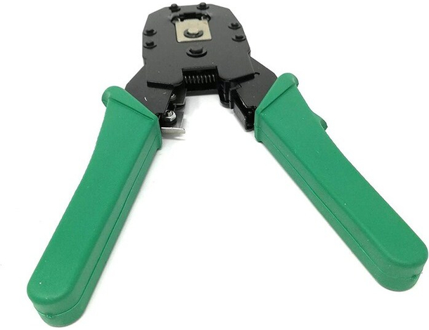 Pinza Crimpatrice Plug RJ45 / RJ11-12 X Cavo Rete Ethernet Crimpatura 4P 6P...