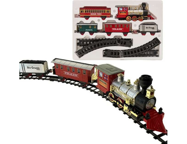 Trenino Natalizio Sotto Albero Treno Elettrico Luci Suoni e Fumo Natale 600...