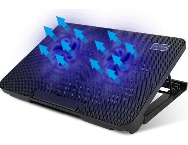 Base Supporto Raffreddamento Notebook PC Portatile 2 Ventole USB Dissipatore