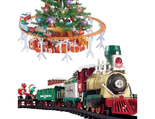 Trenino Natalizio Sotto Albero Treno Elettrico Luci Suoni Locomotiva Natale