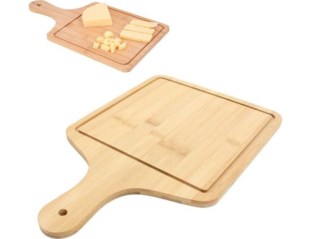 Tagliere Quadrato in Legno con Manico Taglieri Cucina Salumi Carne Formaggio...