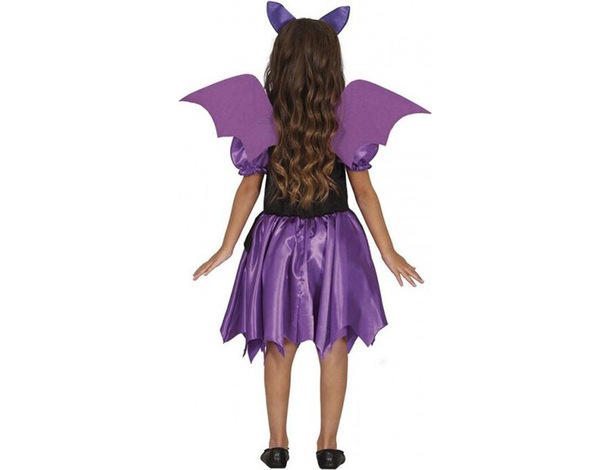 Costume Carnevale pipistrello viola travestimento bambina 5-12 anni halloween...