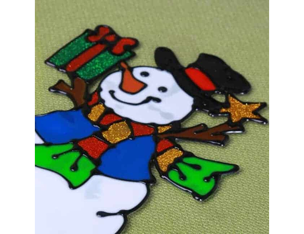 3x Vetrofanie Adesivi Decorativi Natalizie Per Finestre in Gel Stickers...