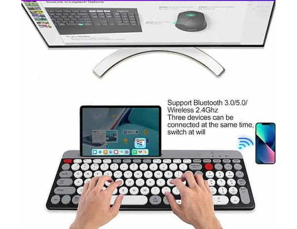 Tastiera Bluetooth Ultra Slim Wireless Compatibile Windows MAC iOs Android 6