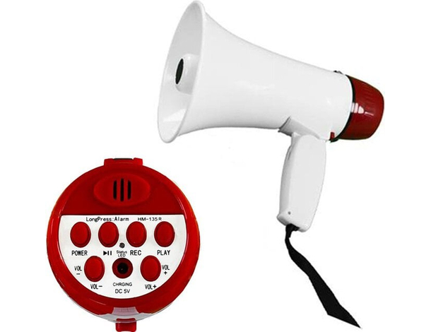 Megafono Portatile Altoparlante Amplificatore Voce Ricaricabile e Registratore