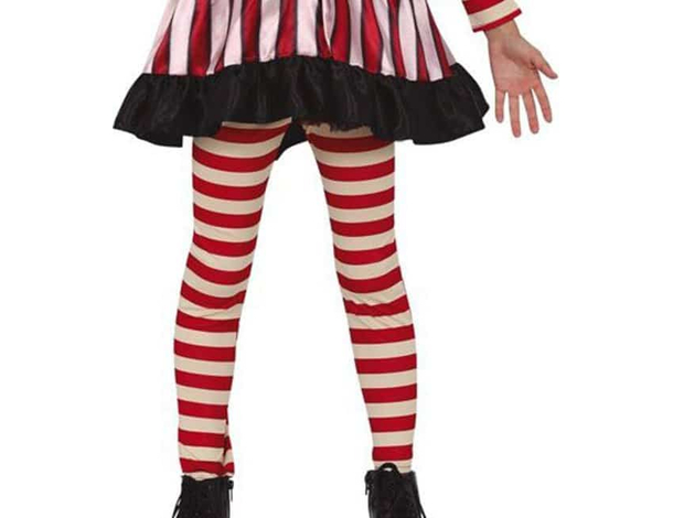 Costume Carnevale pagliaccio assassino travestimento horror bambina 3-12 anni...