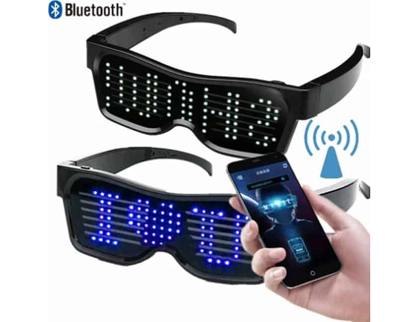 Occhiali Futuristici LED Personalizzabili Luminosi Bluetooth Feste Rave Party