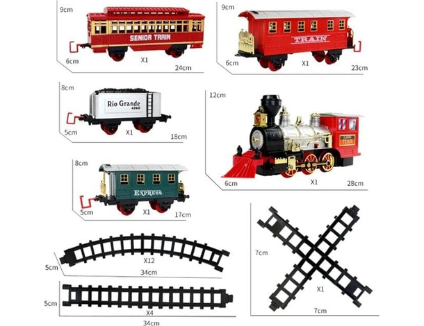 Trenino Natalizio Sotto Albero Treno Elettrico Luci Suoni e Fumo Natale 600...