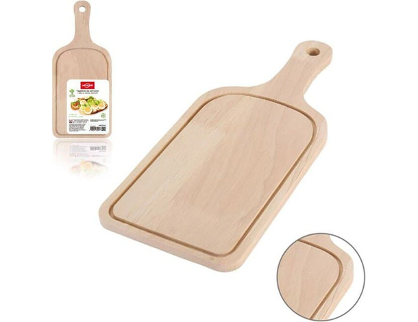 Tagliere in Legno Squadrato con Manico 3 Dimensioni per Salumi Carne...