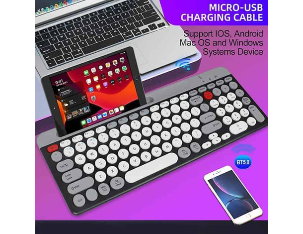 Tastiera Bluetooth Ultra Slim Wireless Compatibile Windows MAC iOs Android 7