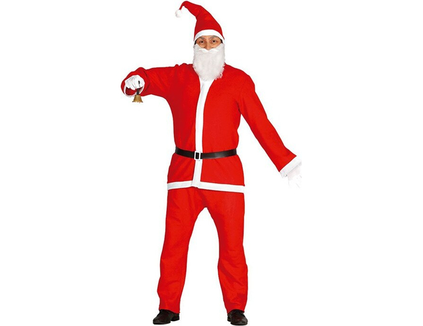 Costume Da Babbo Natale da Uomo Adulto Taglia Unica Santa Claus Travestimento